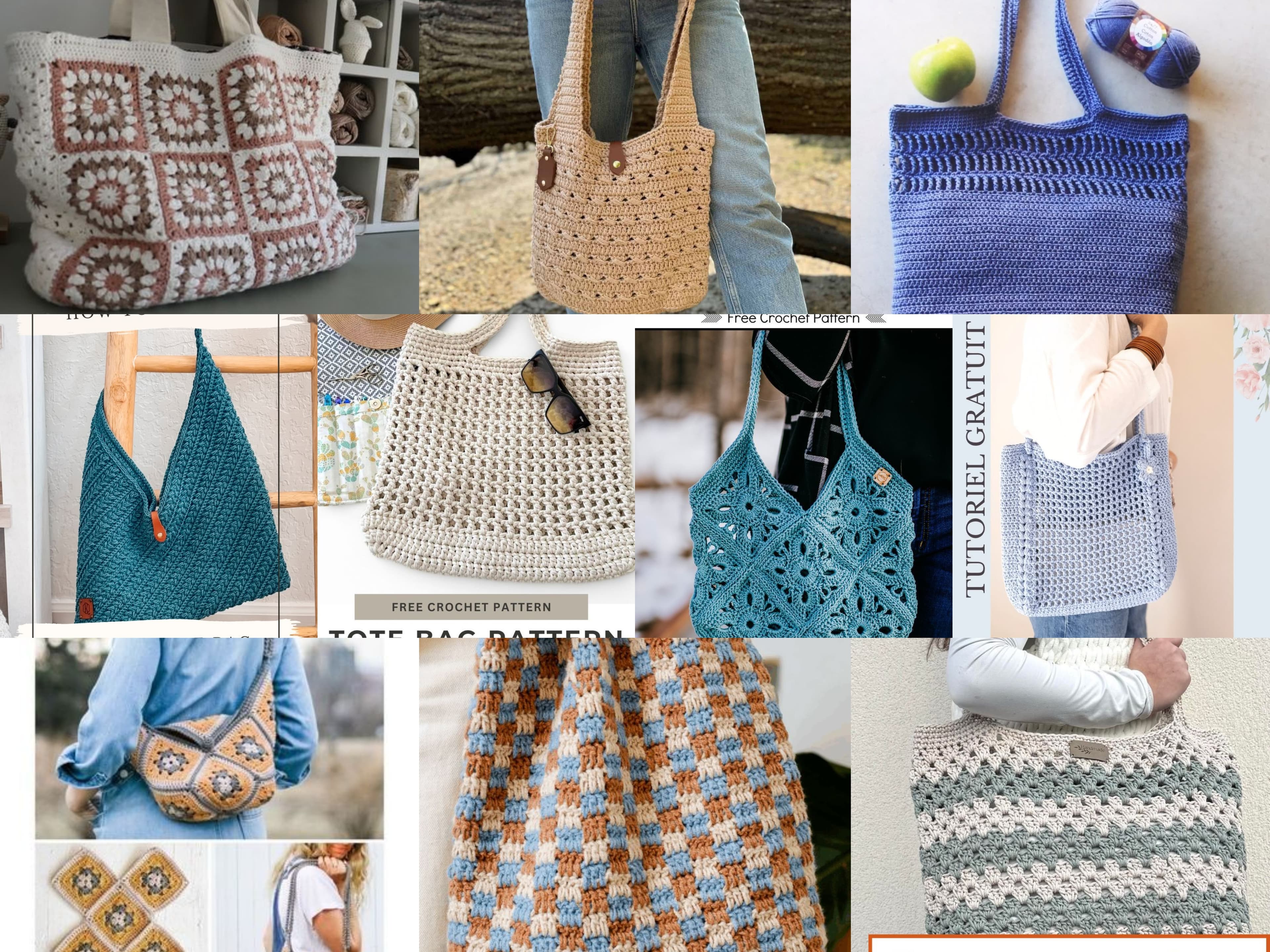 10 patrons de sacs au crochet gratuits à adopter tout de suite